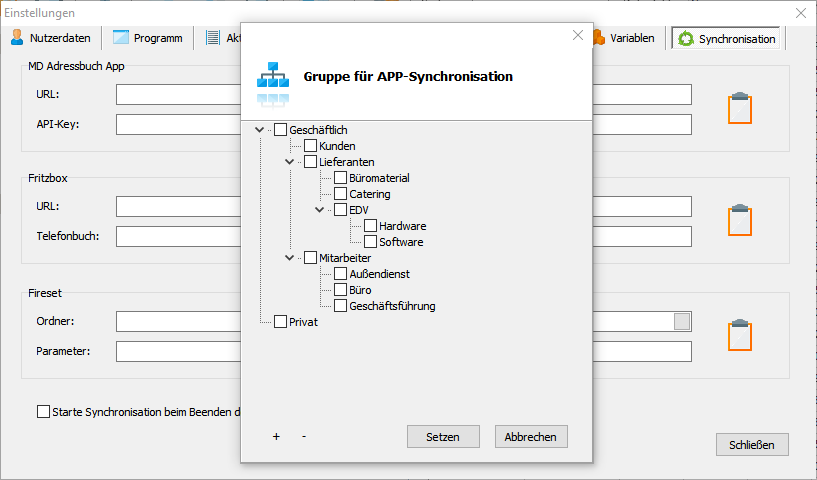 Gruppe Synchronisation
