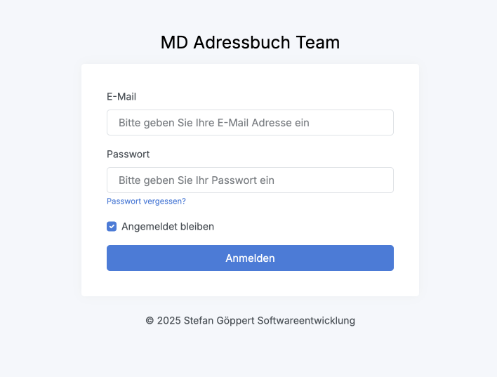 Benutzeranmeldung