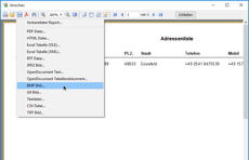 MD Adressbuch 2018 Report Exportformate