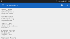 MD Adressbuch for Android™ Listenansicht