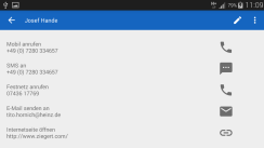 MD Adressbuch for Android™ Aktionen