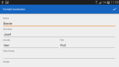 MD Adressbuch for Android™ Kontakt bearbeiten
