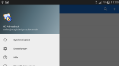 MD Adressbuch for Android™ Menü