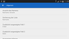 MD Adressbuch for Android™ Einstellungen | Allgemein