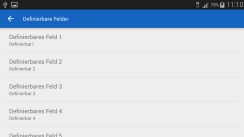 MD Adressbuch for Android™ Einstellungen | Definierbare Felder